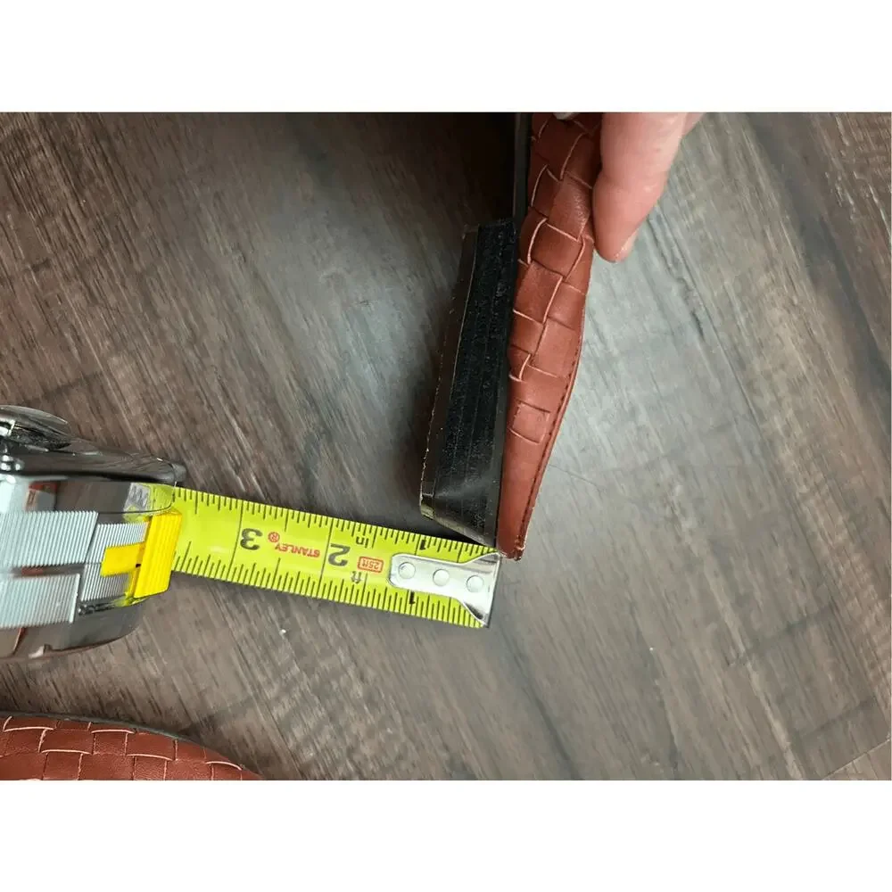 Connie Wicker Woven Slip-On Brown Shoes, Size 9 - Picture 3 of 9